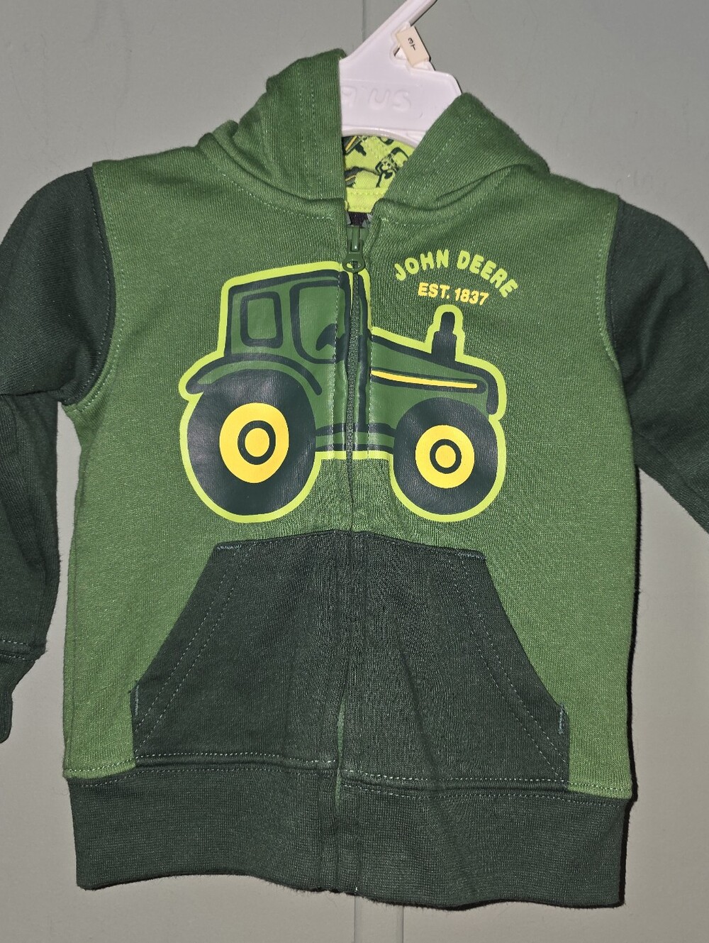 Baby Boy John Deere Zip Up Hooded Jacket